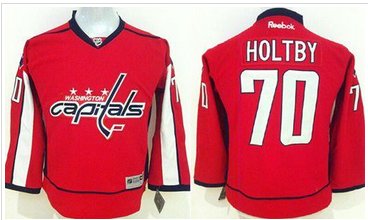 Youth Washington Capitals #70 Braden Holtby Red Stitched NHL Jersey