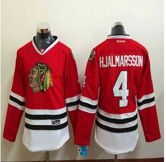 Youth Chicago Blackhawks #4 Niklas Hjalmarsson Red Stitched NHL Jersey