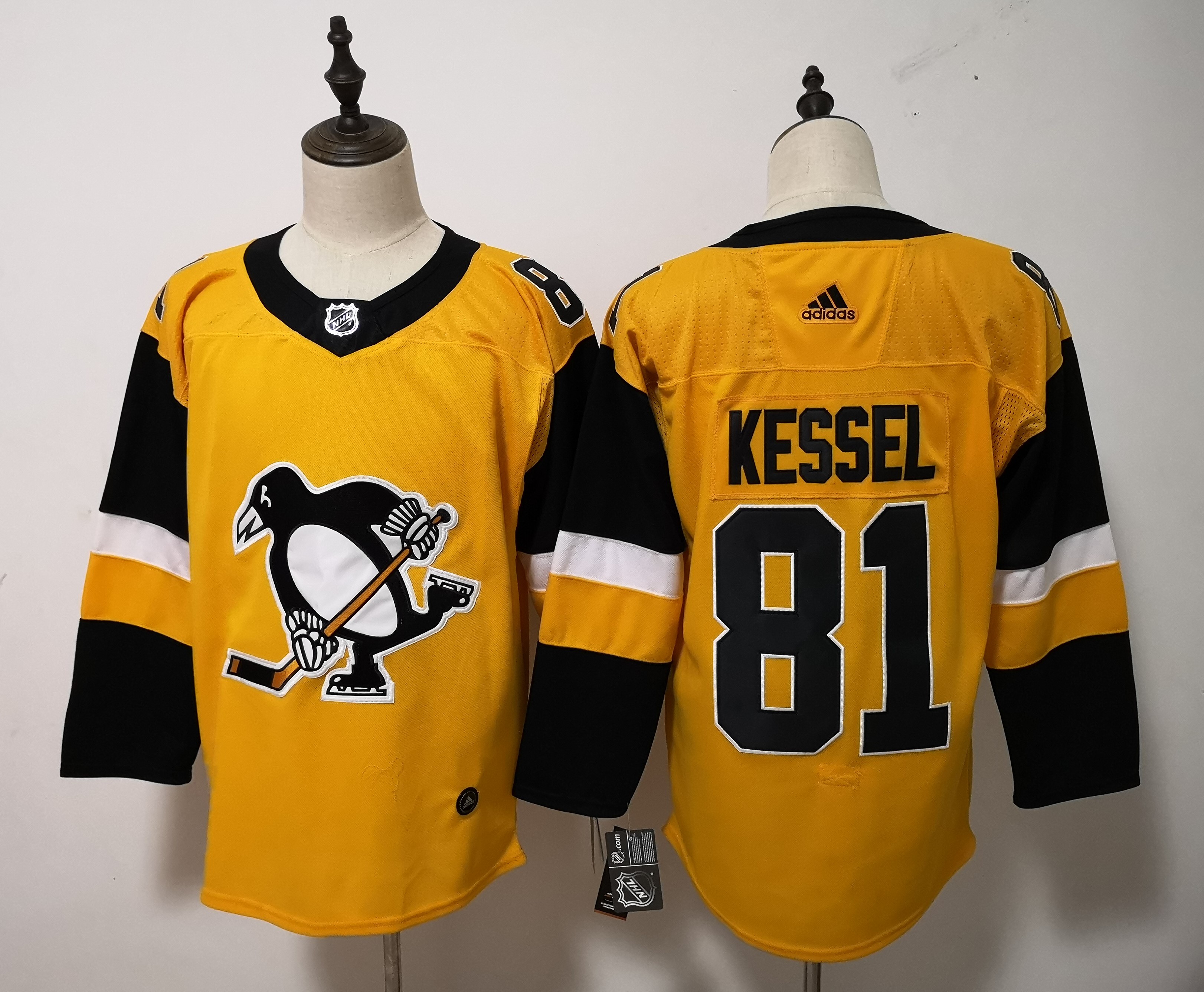 Youth Adidas Penguins #81 Phil Kessel Yellow Alternate Stitched NHL Jersey