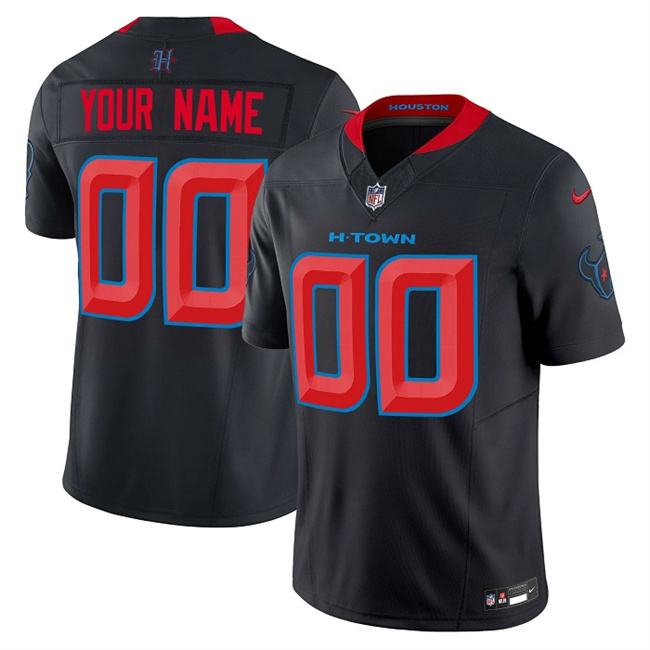Men's Houston Texans Active Player Custom Navy 2024 2nd Alternate F.U.S.E Vapor Stitched Jersey