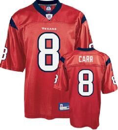 Houston Texans #8 Carr Men's Stitched NFL Customized Jersey