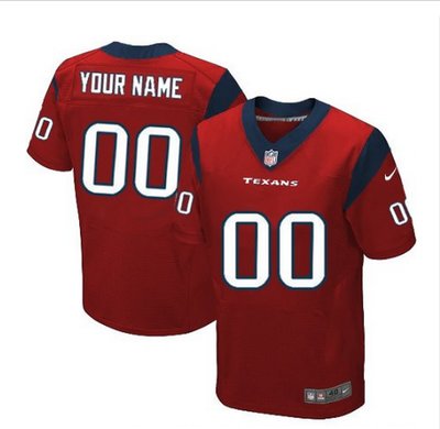 Men's Nike Houston Texans Customized Elite Red Alternate NFL Jersey