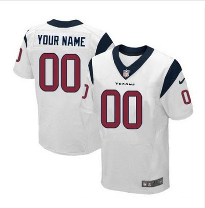 Men's Nike Houston Texans Customized Elite White NFL Jersey Men's Nike Houston Texans Customized Elite White NFL Jersey