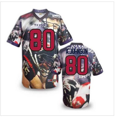 Houston Texans #80 Andre A.Johnson Stitched NFL Elite Fanatical Version Jersey (9)