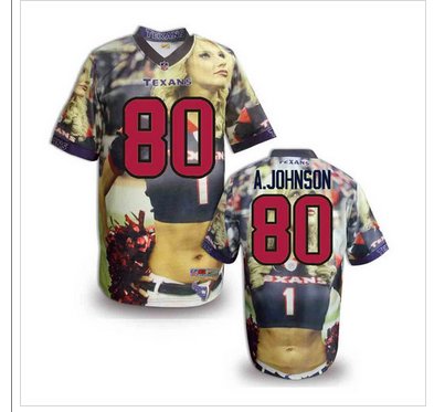 Houston Texans #80 Andre A.Johnson Stitched NFL Elite Fanatical Version Jersey (6)