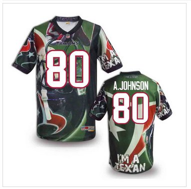 Houston Texans #80 Andre A.Johnson Stitched NFL Elite Fanatical Version Jersey (2