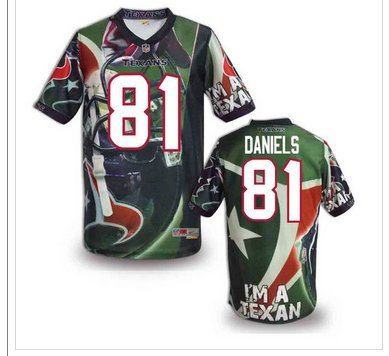 Houston Texans #81 Owen Daniels Stitched NFL Elite Fanatical Version Jersey (2)