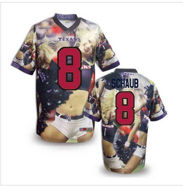 Houston Texans # 8 Schaub Stitched NFL Elite Fanatical Version Jersey (8)