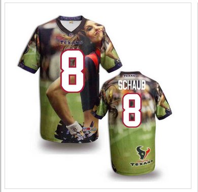 Houston Texans # 8 Schaub Stitched NFL Elite Fanatical Version Jersey (3)