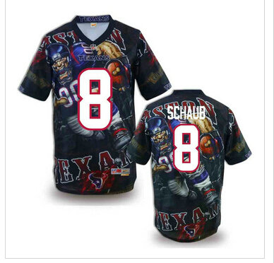 Houston Texans # 8 Schaub Stitched NFL Elite Fanatical Version Jersey (1)