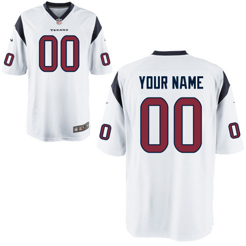 Men's Nike Houston Texans Customized Game White Jerseys (S-4XL)