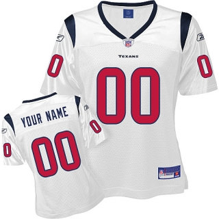 Houston Texans Women Customized White Jersey