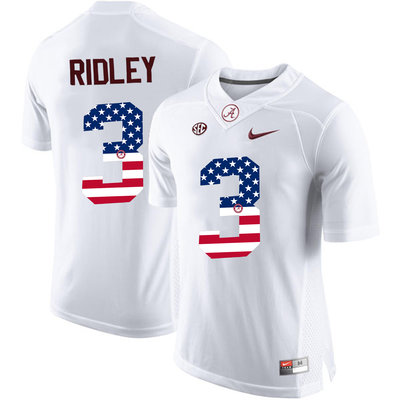 Alabama Crimson Tide 3 Calvin Ridley White USA Flag College Limited Jersey Alabama Crimson Tide 3 Calvin Ridley White USA Flag College Limited Jersey