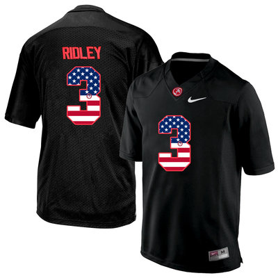 Alabama Crimson Tide 3 Calvin Ridley Black USA Flag College Limited Jersey
