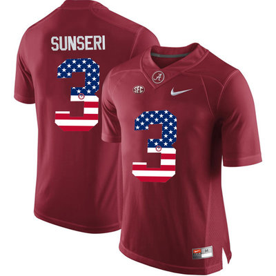 Alabama Crimson Tide 3 Vinnie Sunseri Red USA Flag College Limited Jersey Alabama Crimson Tide 3 Vinnie Sunseri Red USA Flag College Limited Jersey