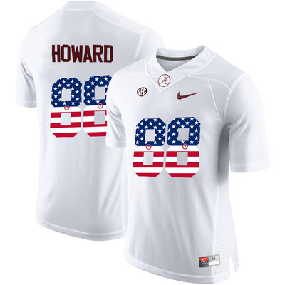 Alabama Crimson Tide 88 O.J Howard White USA Flag College Limited Jersey