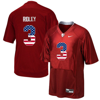 Alabama Crimson Tide 3 Calvin Ridley Red USA Flag College Limited Jersey