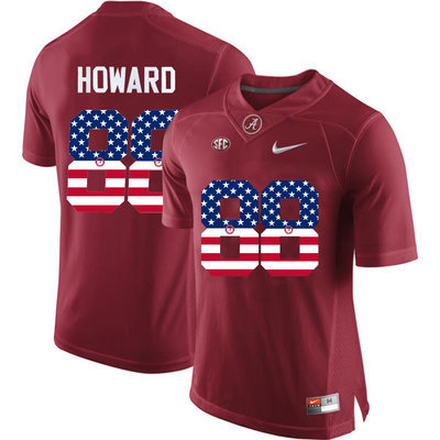 Alabama Crimson Tide 88 O.J Howard Red USA Flag College Limited Jersey