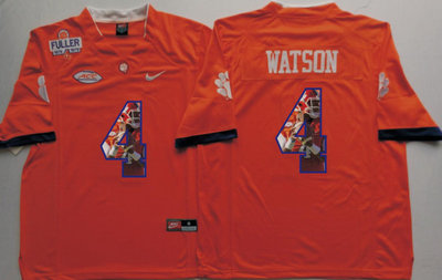 Clemson Tigers 4 Deshaun Watson Orange With 1975 1978 Fuller Patch Portrait Number College Jersey Clemson Tigers 4 Deshaun Watson Orange With 1975 1978 Fuller Patch Portrait Number College Jersey