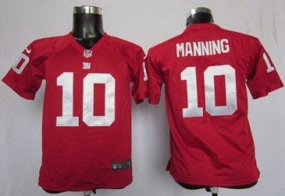 Youth New York Giants 10 Eli Manning Red Jerseys