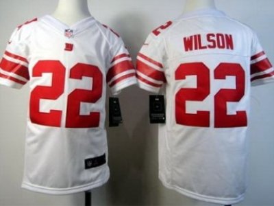 Youth NEW New York Giants 22 Wilson White Jerseys
