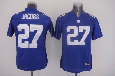 Youth New York Giants 27 Brandon Jacobs blue Jerseys
