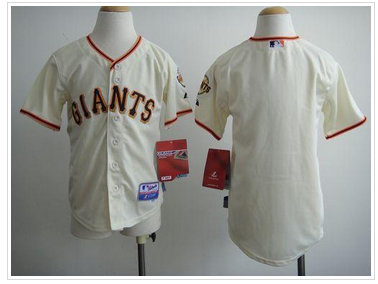 Youth MLB San Francisco Giants Blank Cream Cool Base Baseball Jersey