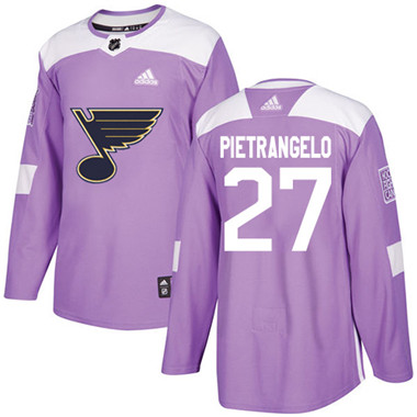 Adidas Blues #27 Alex Pietrangelo Purple Authentic Fights Cancer Stitched NHL Jersey