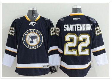 St Louis Blues #22 Kevin Shattenkirk Dark Blue Third Stitched NHL Jersey