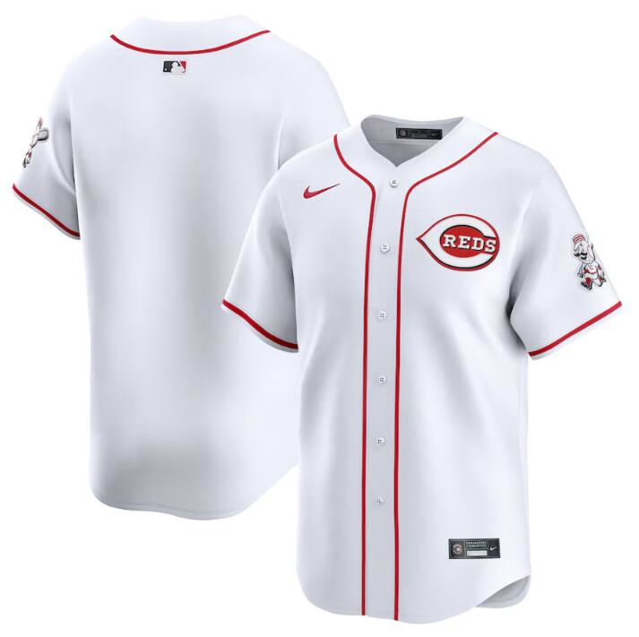 Men's Cincinnati Reds Blank White Home Limited Stitched Baseball Jersey Men's Cincinnati Reds Blank White Home Limited Stitched Baseball Jersey