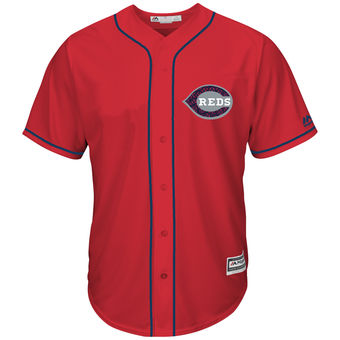 Cincinnati Reds Majestic Fashion Stars & Stripes Cool Base Jersey - Scarlet