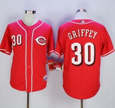 Reds #30 Ken Griffey Red Cool Base Stitched MLB Jersey