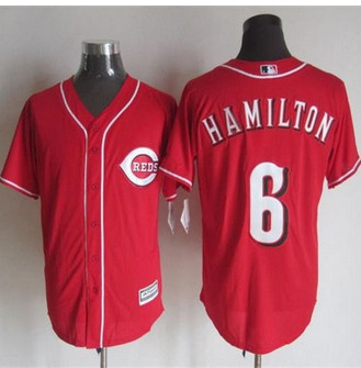 Cincinnati Reds #6 Billy Hamilton Red New Cool Base Baseball Jersey