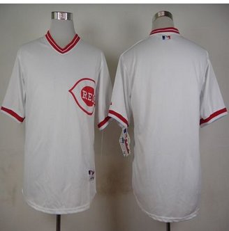 Cincinnati Reds Blank White 1990 Turn Back The Clock Stitched Baseball Jersey