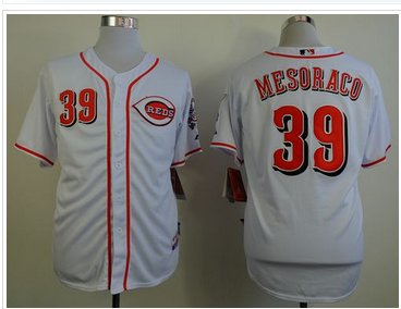 Cincinnati Reds #39 Devin Mesoraco White Cool Base Baseball Jersey