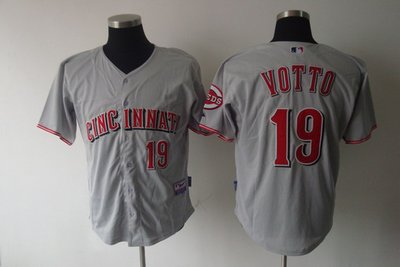 MLB Jerseys Cincinnati Reds 19 YOTTO grey