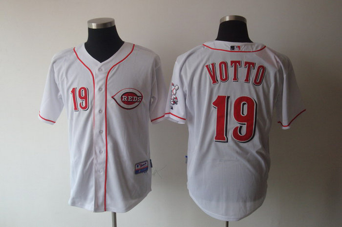 Cincinnati Reds 19# votto white Cincinnati Reds 19# votto white