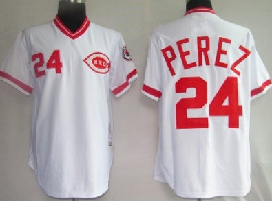 Cincinnati Reds 24 Tony Perez White Throwback Jersey Cincinnati Reds 24 Tony Perez White Throwback Jersey