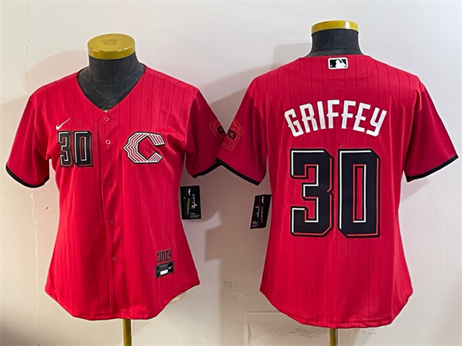 Youth Cincinnati Reds #30 Ken Griffey Jr. Red 2026 City Connect Stadium Stitched Baseball Jersey