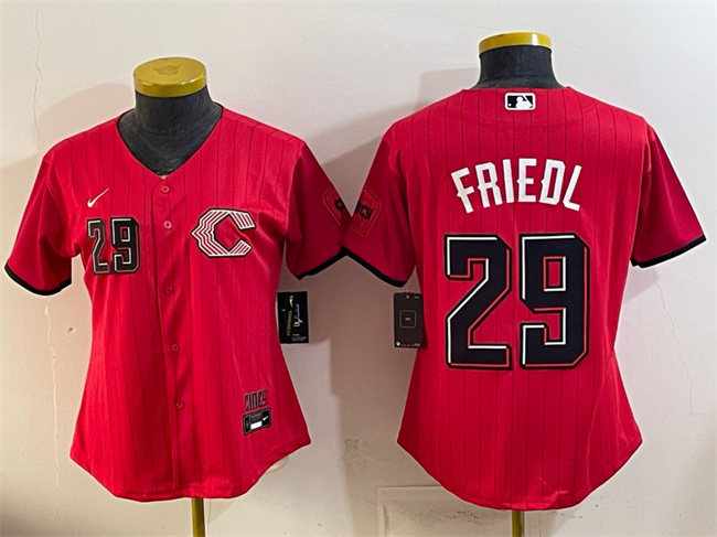 Youth Cincinnati Reds #29 TJ Friedl Red 2026 City Connect Stadium Stitched Baseball Jersey