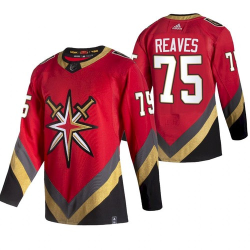 Men's Vegas Golden Knights #75 Ryan Reaves 2021 Reverse Retro Red Jersey