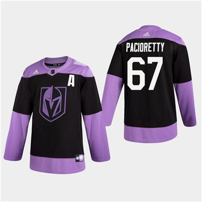 Men's Golden Knights #67 Max Pacioretty Hockey Fights Cancer Practice Jersey