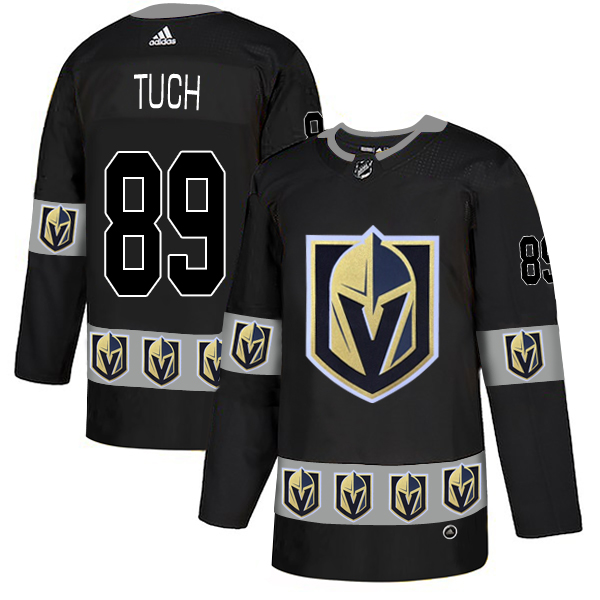 Vegas Golden Knights 89 Alex Tuch Black Team Logos Fashion Adidas Jersey