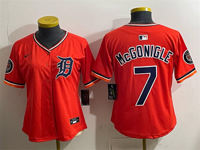 Youth Detroit Tigers #7 Kevin McGonigle Orange 2026 Alternate Vapor Premier Limited Stitched Baseball Jersey