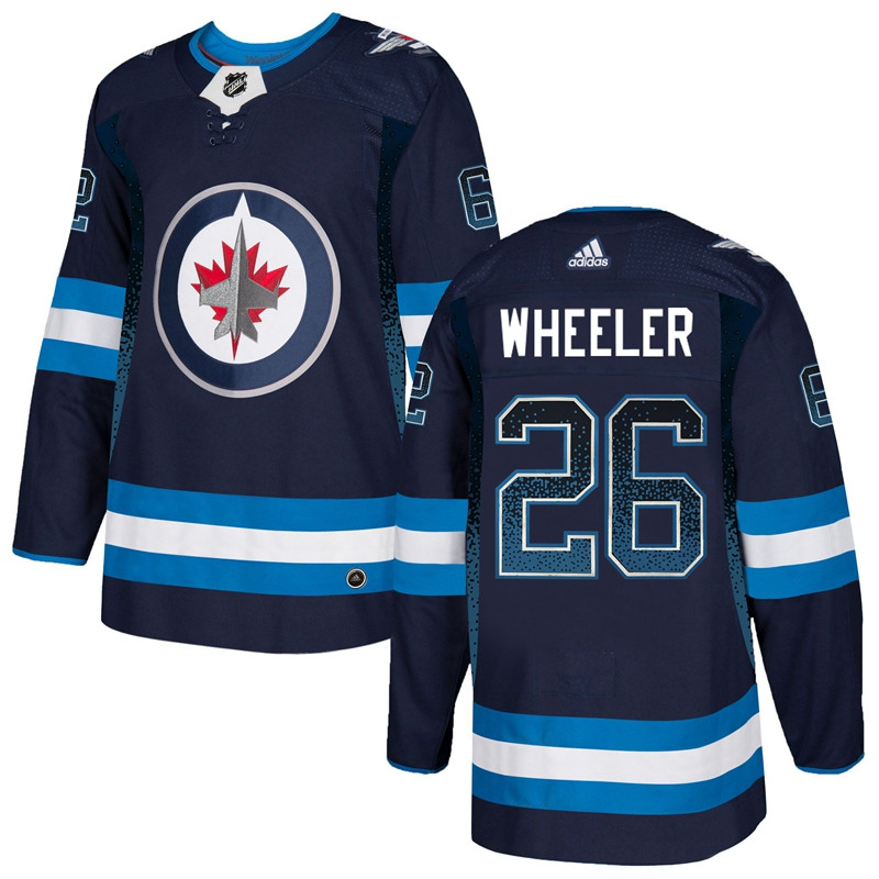 Winnipeg Jets 26 Blake Wheeler Navy Drift Fashion Adidas Jersey
