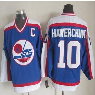 Winnipeg-Jets #10 Dale Hawerchuk Blue White CCM Throwback Stitched NHL Jersey