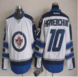 Winnipeg-Jets #10 Dale Hawerchuk White Stitched NHL Jersey