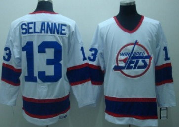 Winnipeg Jets #13 SELLANNE White CCM Jersey