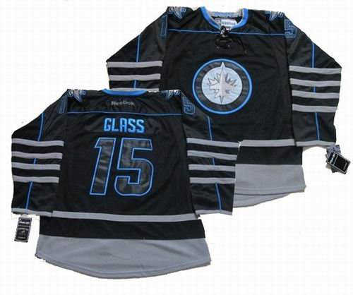 Winnipeg Jets 15 Tanner Glass black ice jerseys