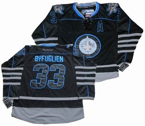 Winnipeg Jets 33 Dustin Byfuglien black ice jersey